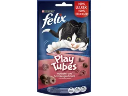 FELIX Play Tubes Truthahn Schinken Katzensnacks 8x50g Beutel
