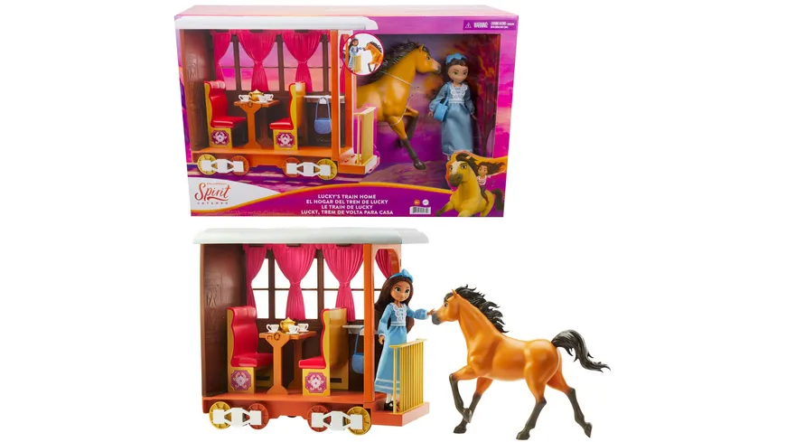 „Spirit – frei und ungezähmt“ Zug-Abenteuer mit Puppe Lucky und Pferd Spirit