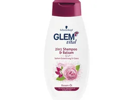 Schwarzkopf GLEM vital 2 in 1 Shampoo Balsam Rosen Oel