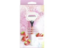Venus GILLETTE Rasierer Comfortglide Strawberry Edition Rasierer mit 1 Klinge