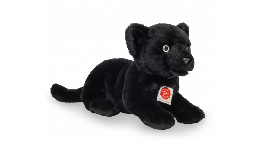 Schwarzer Panther sitzend 18 cm Kuscheltier Stofftier Plüschtier Hansa Toy 3426 
