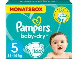 Pampers Windeln Baby Dry Groesse 5 Junior 11 16kg Monatsbox