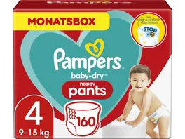 Pampers BABY DRY PANTS Windeln Gr 4 Maxi 8 14kg MonatsBox 160ST