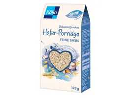 Koelln Hafer Porridge Feine Basis 375g mit Leinsamen Mandeln und Haferkleie