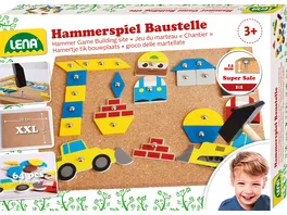 LENA Hammerspiel Baustelle Faltschachtel 65828