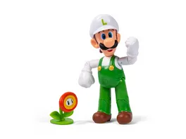 Super Mario Fire Luigi Figur 10 cm