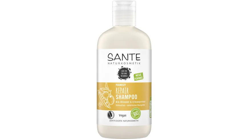 SANTE FAMILY Repair Shampoo Bio-Olivenöl & Erbsenprotein