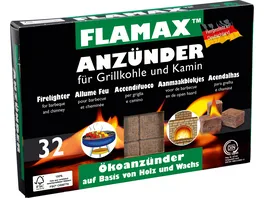 Flamax Oekoanzuender fuer Grillkohle Kamin