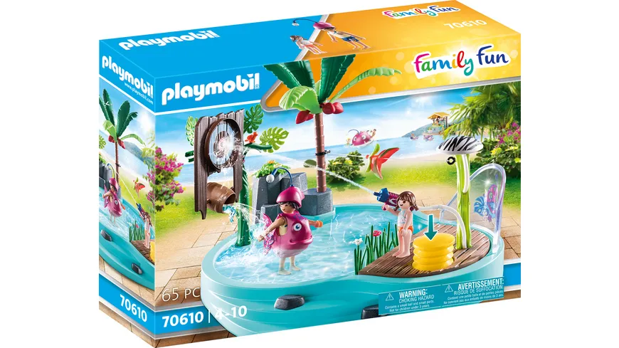 PLAYMOBIL 70610 - Family Fun - Spaßbecken mit Wasserspritze