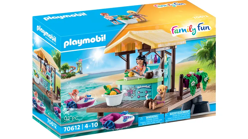 PLAYMOBIL 70612 - Family Fun - Paddleboot-Verleih mit Saftbar