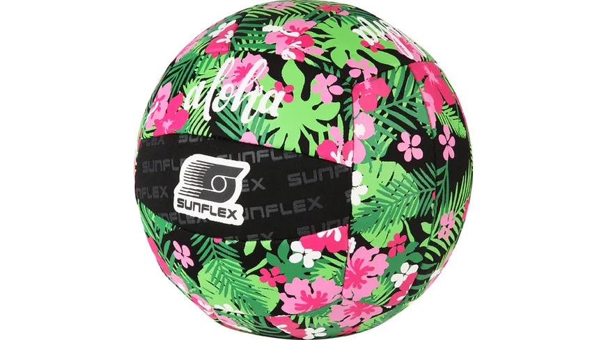 sunflex VOLLEYBALL 3, BEACH- UND FUNBALL aus Neopren im TROPICAL FLOWER-Design 74922