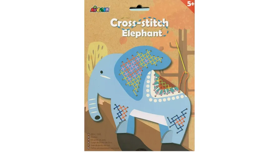 Avenir Cross Stitch Elephant Bedruckte Tierschablonen zum Besticken und Aufstellen 6301435