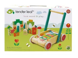 Tender Leaf Toys Lauflernwagen mit Kloetzen 7508464