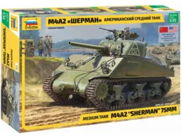 Zvezda 1 35 M4A2 Sherman 75mm Medium US WWII 530003702