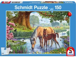 Schmidt Spiele Kinderpuzzle Pferde am Bach 150 Teile 56161