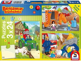 Schmidt Spiele Kinderpuzzle In Aktion 3 x 24 Teile 56207