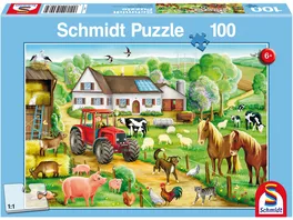 Schmidt Spiele Kinderpuzzle Froehlicher Bauernhof 100 Teile 56003