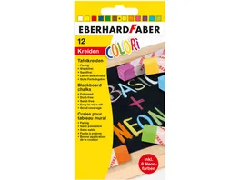 EBERHARD FABER Tafelkreide Wandtafelkreiden Neon Basic Kartonetui mit 12 Farben