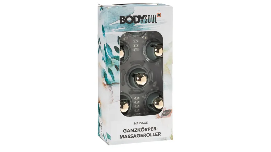 BODY&SOUL Massagehandschuh mit Rollen / Ganzkörper-Massageroller