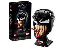 LEGO 76187 Marvel Spider Man Venom Maske Bauset fuer Erwachsene