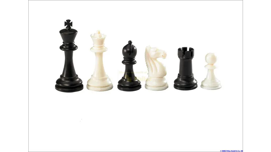 Schachfiguren Königshöhe 95 mm Staunton schwarz gewichtet 