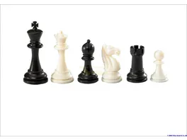Philos Spiele Nerva KH 95 mm Schachfiguren Kunststoff schwarz weiss gewichtet im Polybeutel 2010