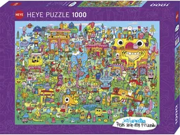 Heye Standardpuzzle 1000 Teile Doodle Village Pens are my Friends 299361