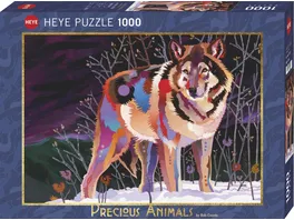 Heye Standardpuzzle 1000 Teile Night Wolf Precious Animals 299392