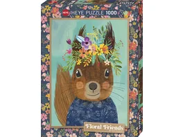 Heye Standardpuzzle 1000 Teile Sweet Squirrel Floral Friends 299538