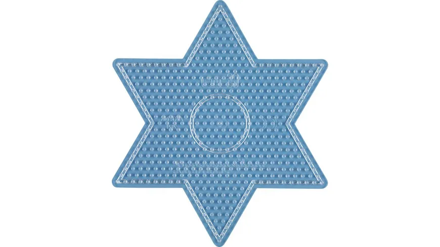Hama Bügelperlen midi5+ Stiftplatte großer Stern, transparent
