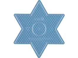 Hama Buegelperlen midi5 Stiftplatte grosser Stern transparent
