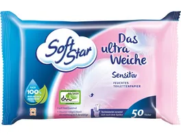 SoftStar Feuchtes Toilettenpapier Ultra Weich Sensitiv 50St
