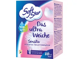 SoftStar Feuchtes Toilettenpapier Ultra Weich Sensitiv 10St