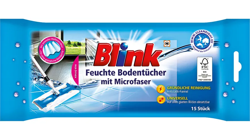 Blink Feuchte Bodentücher mit Microfaser