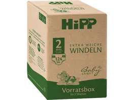 HiPP Babysanft Windeln Vorratsbox fuer 2 Wochen Mini Gr 4 8 kg 124 St