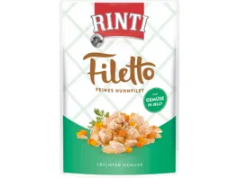RINTI Hundenassfutter Filetto Huhnfilet mit Gemuese in Jelly