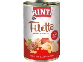 RINTI Hundenassfutter Filetto Huhn Rind in Jelly