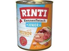 RINTI Hundenassfutter Kennerfleisch Junior Huhn