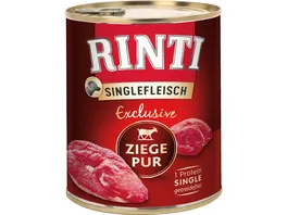 RINTI Hundenassfutter Singlefleisch Exclusive Ziege Pur