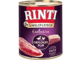 RINTI Hundenassfutter Singlefleisch Exclusive Gefluegel Pur