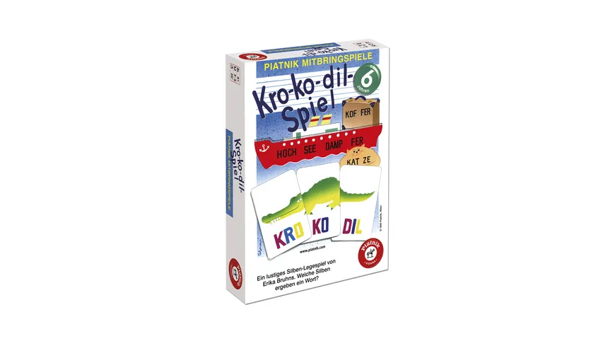 Piatnik Kro-ko-dil-spiel Ein Lernspiel zur Förderung der Silben-Trennung 7055