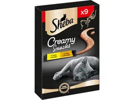 SHEBA Beutel Creamy Snacks mit Huhn und Kaese 9 x 12g