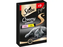 SHEBA Beutel Creamy Snacks mit Huhn und Lachs 9 x 12g
