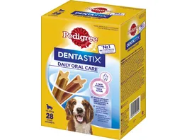 PEDIGREE DENTASTIX Daily Oral Care Karton Multipack Mittelgrossse Hunde 4 x 7 Stueck