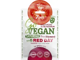 7DAYS GO VEGAN SATURDAY RED DAY Vegane Gesichtsmaske Tomaten Rote Beete Laminaria Ingwer