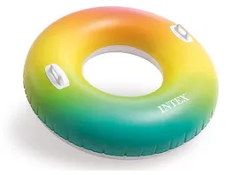Intex Rainbow Ombre Inflatable Pool Swim Tube Schwimmreifen