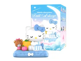 Sanrio Hello Kitty Fall Asleep Series Pop Mart Sammelfigur sortiert eine Blindbox Spielzeugserie mit 8 cm grossen Figuren