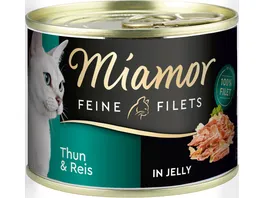 Miamor Katzennassfutter Feine Filets in Jelly Thun Reis