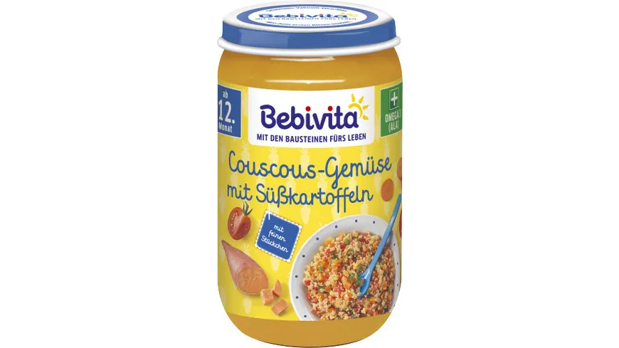 Bebivita Bio Menüs: Couscous-Gemüse mit Süßkartoffeln, 250 g