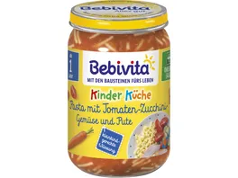 Bebivita Kinder Kueche Pasta mit Tomaten Zucchini Gemuese und Pute 250g
